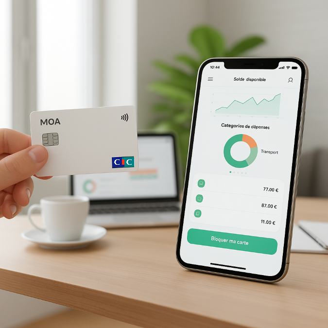 La Carte Moa du CIC et son application mobile pour une gestion de budget sécurisée